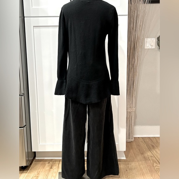 NWOT Banana Republic Off Black Corduroy Wide Leg Pant & Black Style & Co. Bundle - Picture 2 of 12
